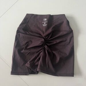CSB Fade Scrunch shorts, size S, espresso, like new